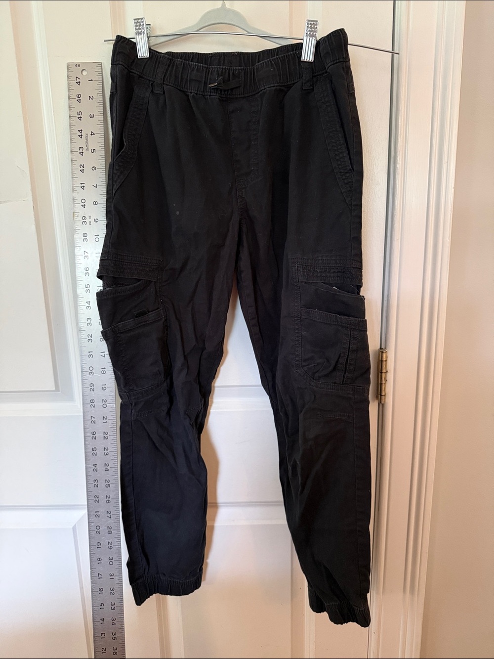 Wrangler Black Cargo Jogger Pants with Utility Pockets